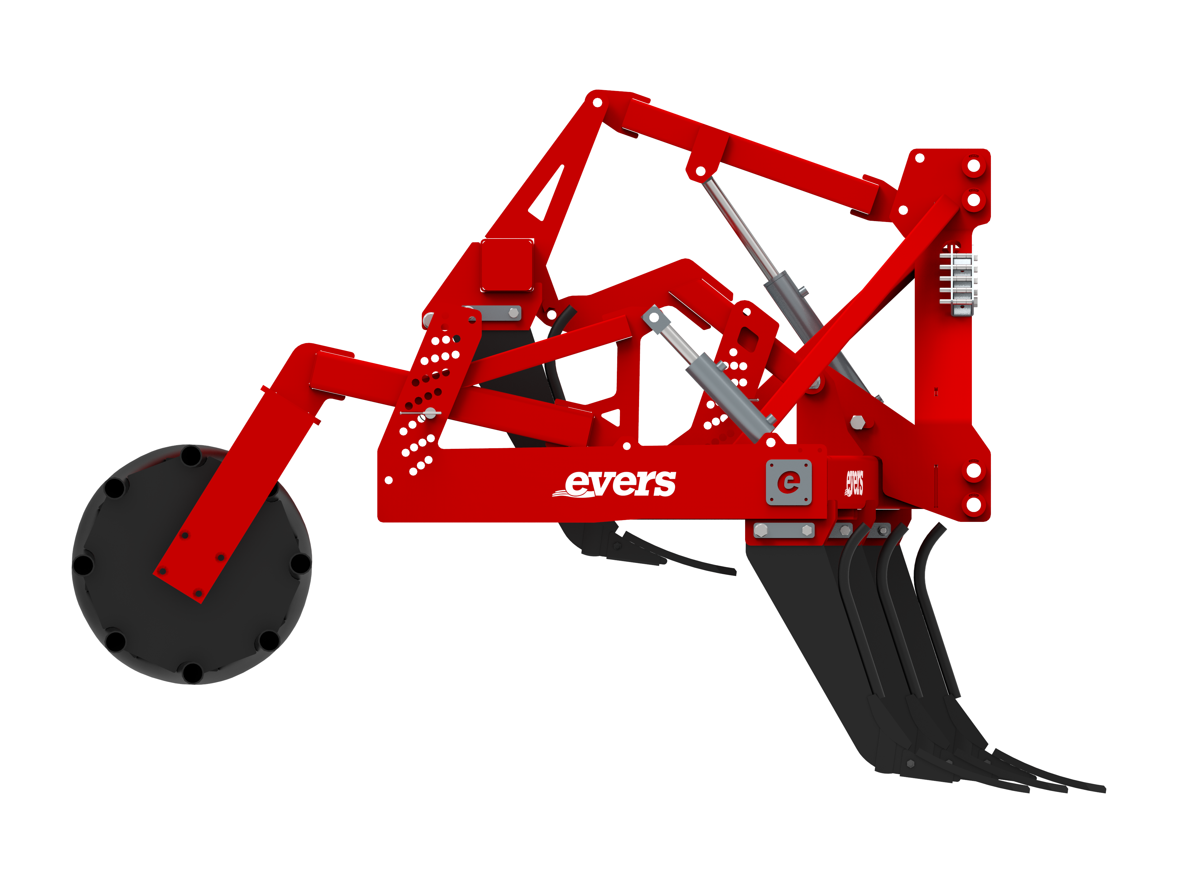 Evers Forest  multi-purpose cultivator with slip-dependent depth control