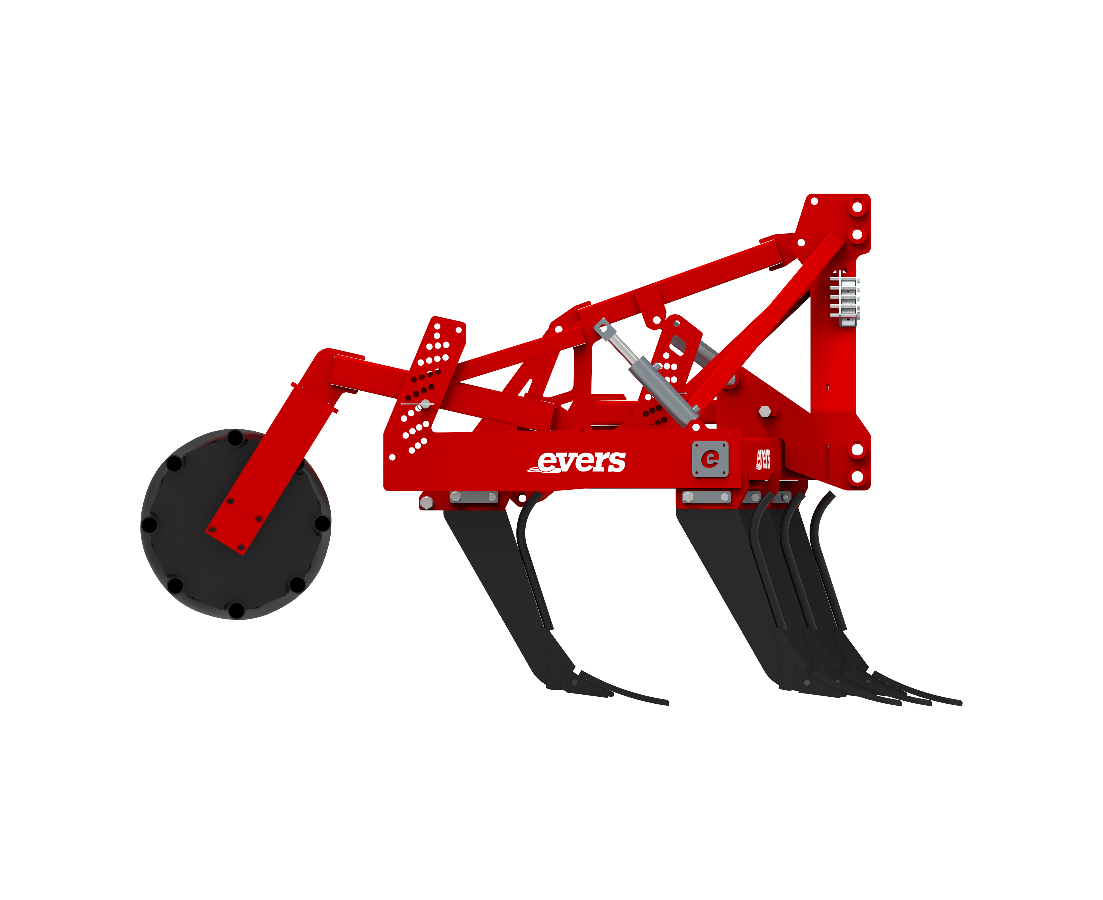 Evers Forest  multi-purpose cultivator with slip-dependent depth control